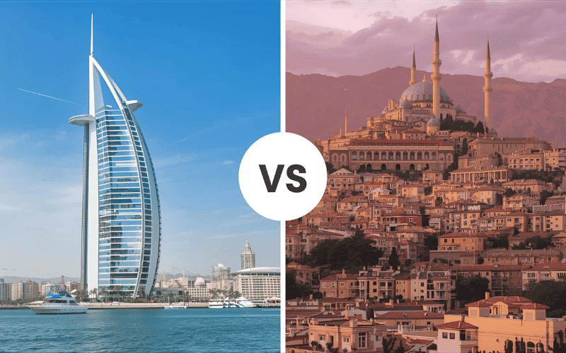  مقایسه هزینه خرید ملک در دبی و استانبول؛ کدام انتخاب بهتری است؟ (تحلیل جامع ۲۰۲۵)